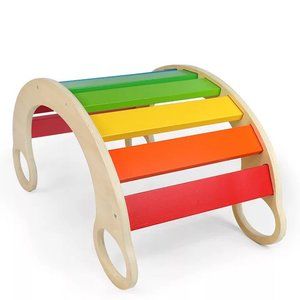 Wooden Rainbow Rocker , Climbing Arch